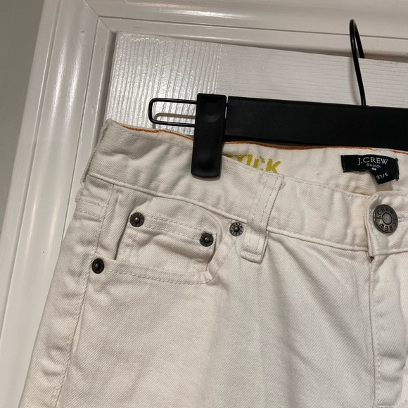J. Crew Size 5 White Cotton Stretch Matchstick Straight Leg Denim Jeans - Picture 4 of 11